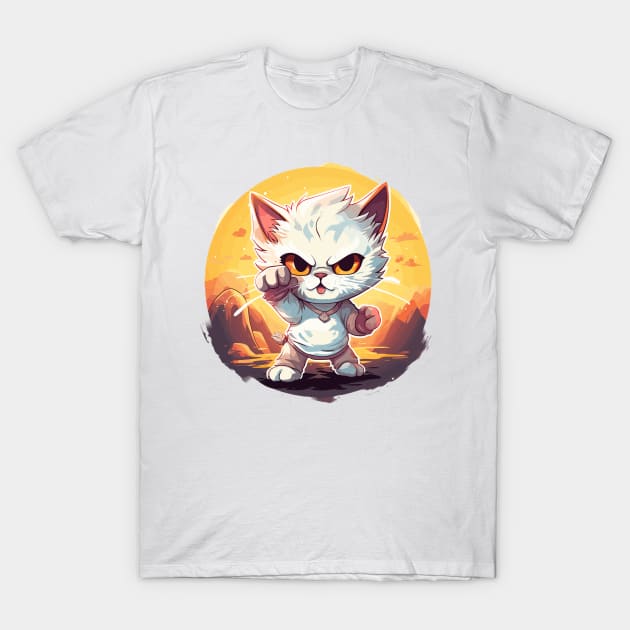Kitten Cartoon T-Shirt by remixer2020